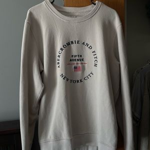 Mens tan Abercrombie and Fitch crew neck pull over size xl